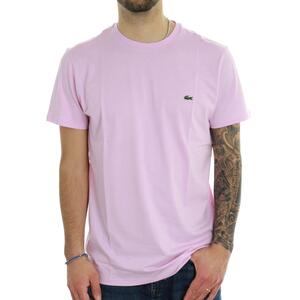 T-SHIRT IN PIMA LACOSTE ROSA